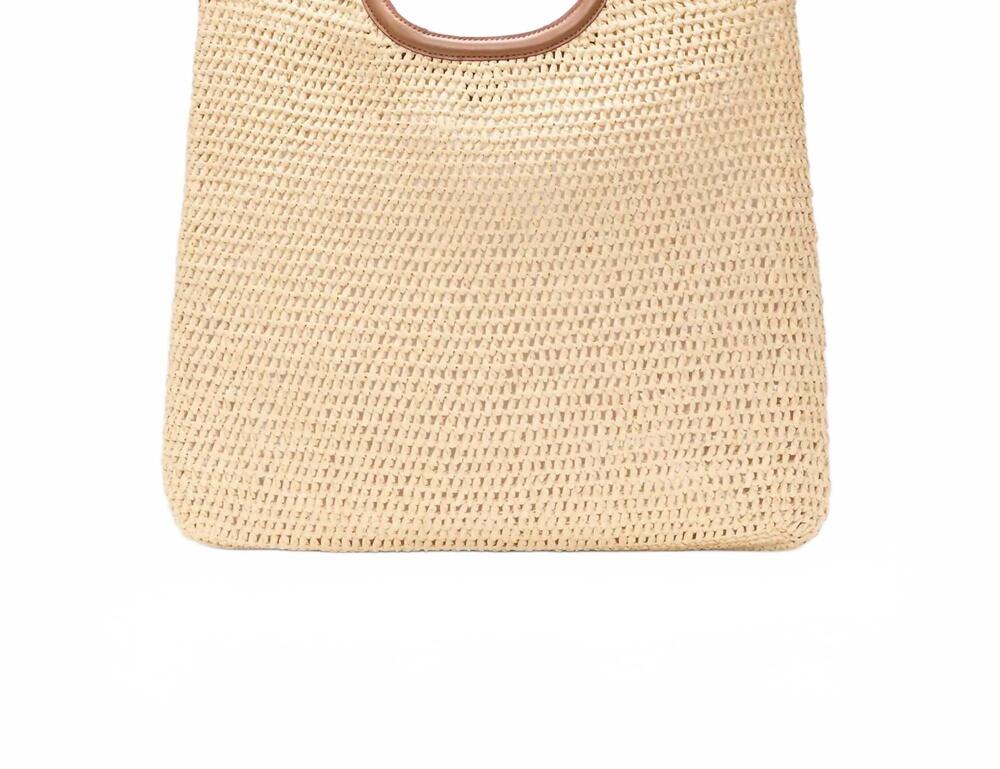 NEW MZ WALLACE women's crochet ii large georgica tote bag in camel